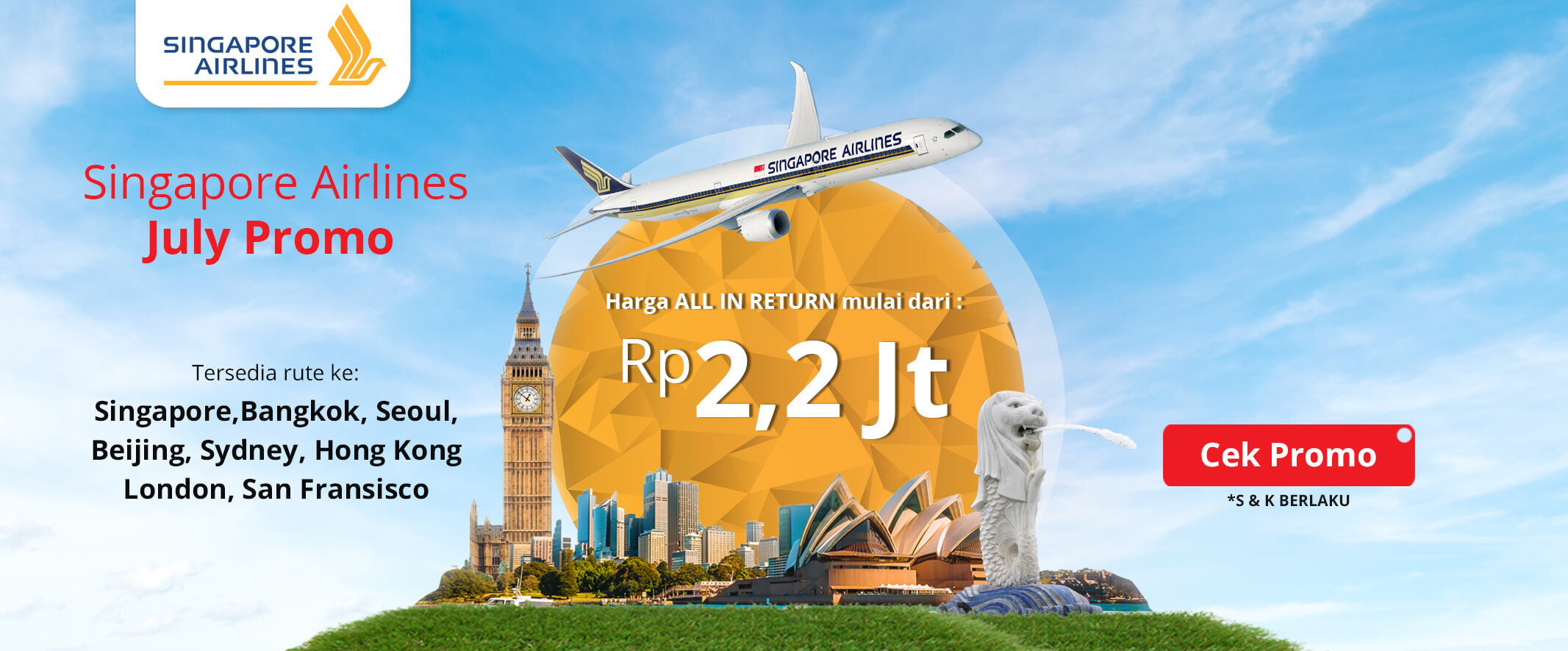 Singapore Airlines July Promo 2019