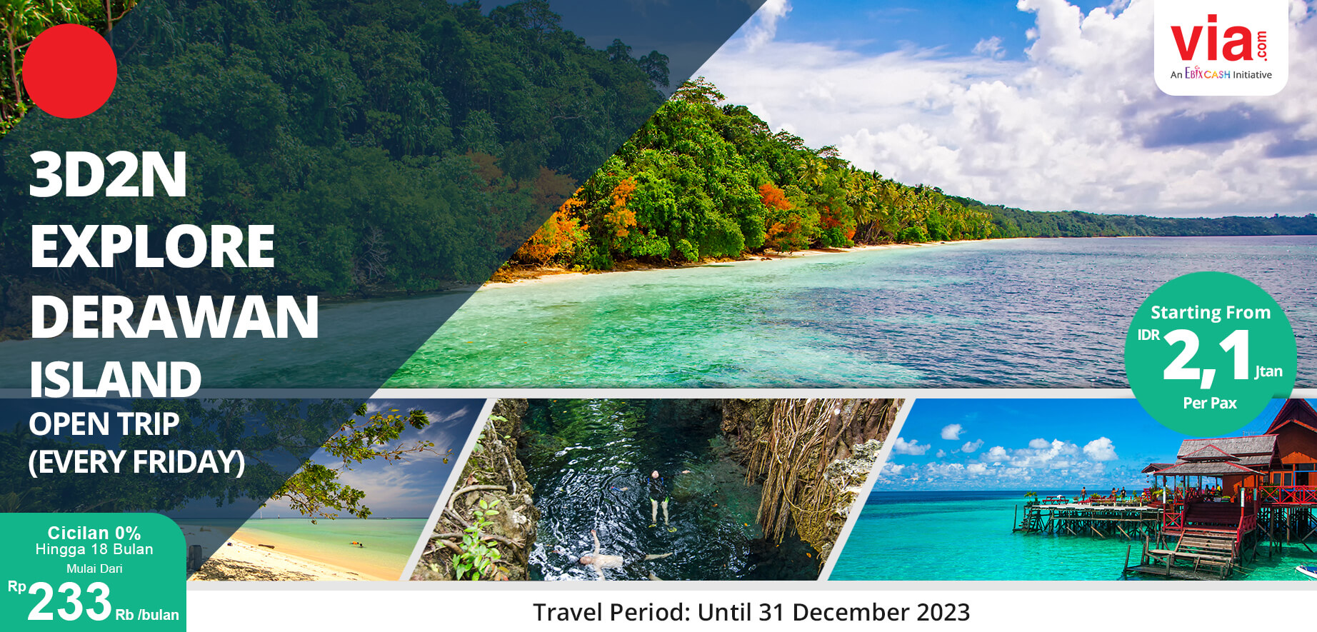 3D2N Explore Derawan (Open Trip)