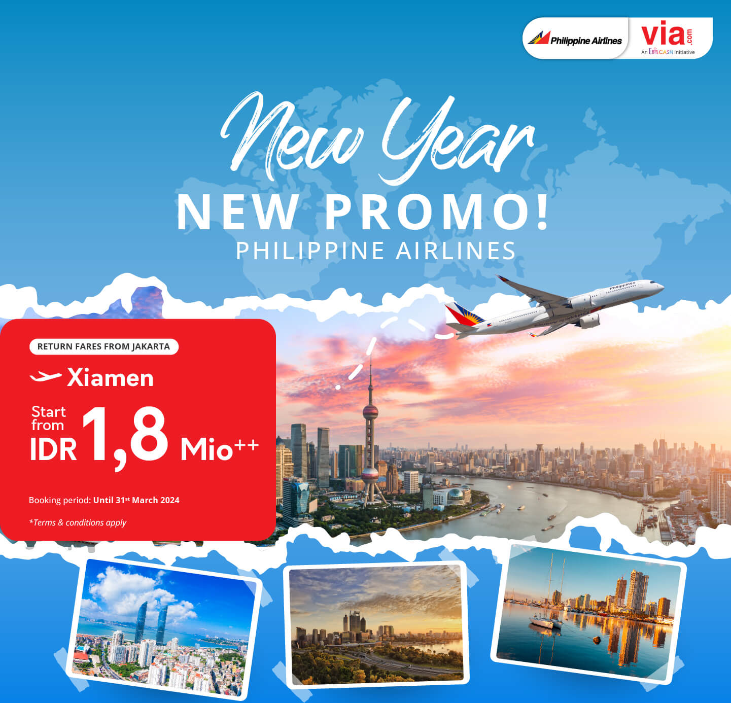 Promo Tiket Pesawat Termurah, Hotel, Kereta dan Paket Liburan di Via.com